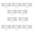 10pcs/set 3/4" PVC  Tee Fittings Joints for Treaded Chicken Nipples