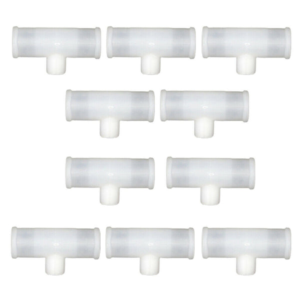 10pcs/set 3/4" PVC  Tee Fittings Joints for Treaded Chicken Nipples