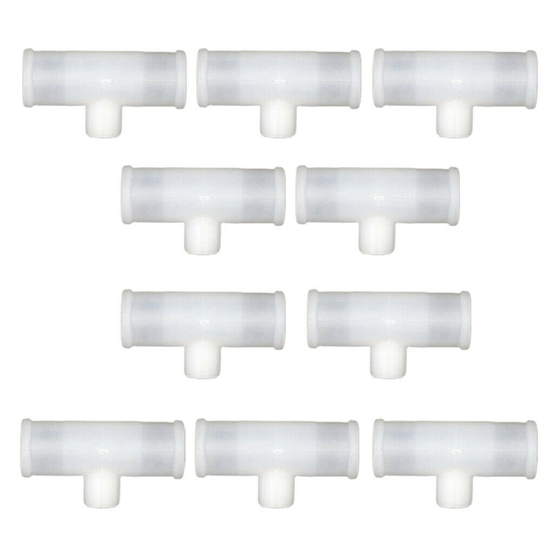10pcs/set 3/4" PVC  Tee Fittings Joints for Treaded Chicken Nipples