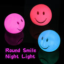 Novelty Lamp Changing Color LED Energy Night Light Magic Round Smile