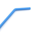 Collapsible Silicone Straw Reusable Folding Drinking Straw Blue Bendy_B