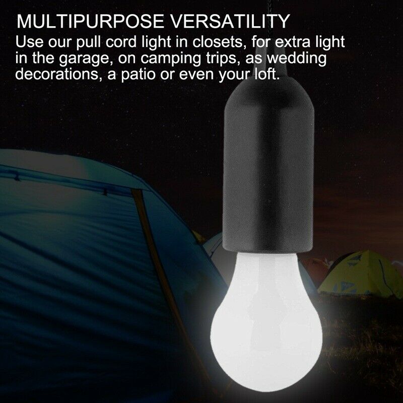 1pcs New Portable LED Pull Cord Light Bulb Outdoor Garden Party Hanging LED