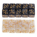 1.6cm 6-side Fractional Dice Educational Learning Teaching Aid Tool 20pcs