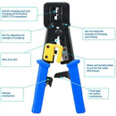 Ez Rj45 Crimp Tool for Cat 5 / Cat 6 Ez Pass- Through Connectors for Ethern