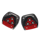 Red Black Nonslip Pedal Pad Cover 3 Pcs for MT Auto Car A3K2