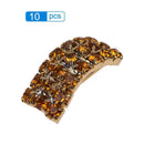 10pcs 15mm Golden Square Shaped Rhinestone Ribbon Slider Wedding Buckles