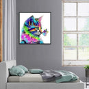 5D DIY Full Drill Diamond Painting Cat and Butterfly Cross Stitch Craft Kit