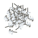 50x Plastic Hooks Drywall Hanger Non-Trace Nail for Cinder Block Brick Hardwood