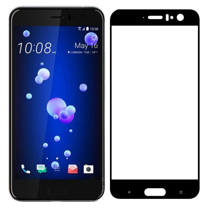 For HTC U11 Ultra Thin Transparent Soft TPU Protective Case Cover+Tempered Glass