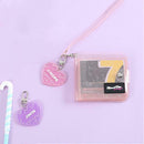 Women Purse PVC Clear Short Purse Mini Money Wallet Card Bag (Light Pink) SN9F