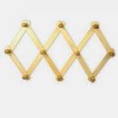 Accordion Wall Hanger 10 Hooks Pack Of 2 Natural Wood Wall Mounted Expandab