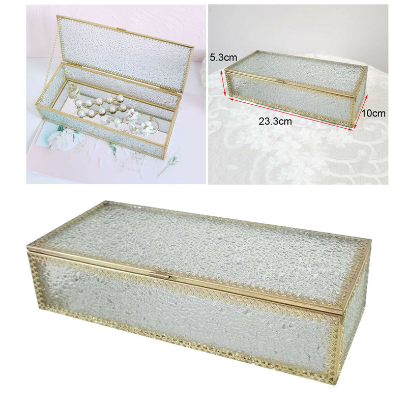 Desk Jewelry Organizer Holder Cosmetics Makeups Keepsake Display Box Gift