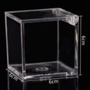 12pcs 6x6x6 cm Square Wedding Candy Box Plastic Clear Gift Box Transparent