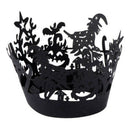 36pcs Black Halloween Hollow Cake Paper Cup Liners Baking Cupcake Wrappers Cases