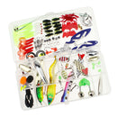 106 Pieces Fishing Lure Set Soft Fishing Lure Hard Metal Lure Rattle Crank Jig