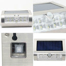 Stainless Steel  Solar Power PIR Motion Sensor Wall Light  Garden Lamp