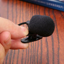 3.5mm Lavalier Mic Mini Condenser Collar Lapel Microphone for Loud Speaker Phone