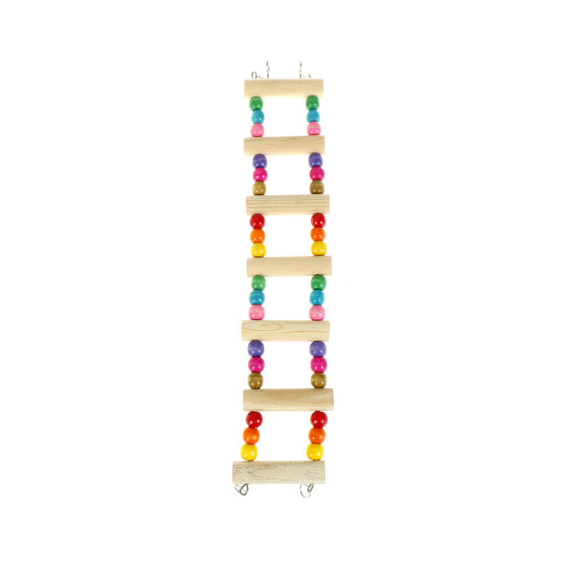 Bird Swing Wooden Bridge Ladder Climb Cockatiel Parakeet Budgie Parrot Pet ToysZ