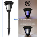 2 LED Garden Lawn Solar Mosquito Killer Purple Light Insect Pest Bug Zapper Lamp