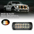 10X Amber/White Car 12 Led Emergency Warning Flash Strobe Light Kit Bar Tru