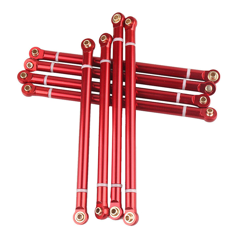 8x 1:10 RC Car Alloy Steer Linkage Servo Link Rods for Axial SCX10 Accessory