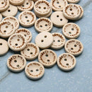 100 Pcs/Bag 2 Holes Wooden Buttons Handmade Letter Love Scrapbooking For We