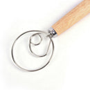 1pc Stainless Steel DIY B Whisk Eggs Beater Mixer Tool 13 Inch Oak Wood Handle
