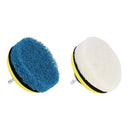 Pack of 2 Power Scrub Brush Drill Cleaning Brush with Scouring Pads for Bathroom