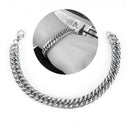 Men Punk Stainless Steel Bracelet Chain Link Wristband  Bangle Accessory FT