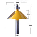 2pcs Woodworking 8mm Shank Carbide Bit 45 Degree Bevel Angle Cutte