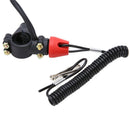 Black Motorcycle Quad bike Engine Stop Tether Lanyard Closed Kill SwitME
