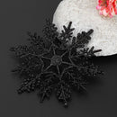 Christmas Snowflake Ornaments Sprinkles Tree Pendant 24 Pieces (Black) A