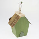 2 Pieces Natural Wood Decorative Birdhouse, Hanging Wooden Garden Bird House for