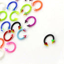 20Pcs/Set Curved Barbell Acrylic Nose Rings Hoop Jewelry Cartilage Piercing OZ