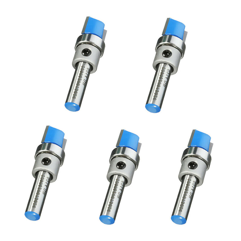 5 Piece Router Bit 1/4 Inch Shank Bearing Mortise Template Flush Trim Cutter