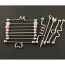 13PCS Industrial Barbell Earring Ear Stud  Jewelry 38mm Unisex