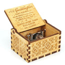 Retro Carved Hand Cranked Music Box Wooden Manual Birthday Gift Home Decor
