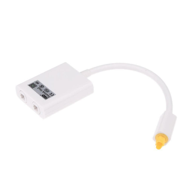 1 in 2 Out Digital Toslink Optical Fiber Audio Splitter Cable Adapter