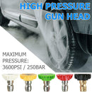 5pcs 250 BAR High Pressure Washer Snow Foam Lance Spray Nozzle Tip 5 Color