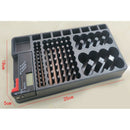 110 Battery Storage Organizer Box Case and Digital LCD Tester Removable Assembly