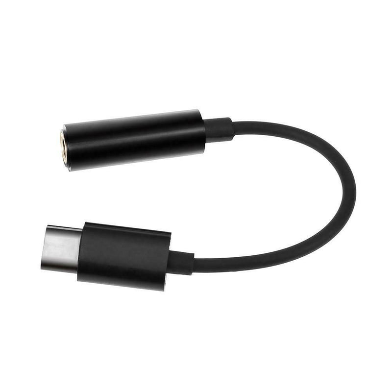 USB 3.1 Type-C Male to 3.5mm Female Earphone Audio Adapter Cable(Black)