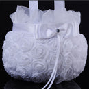 Wedding Ceremony Party Love Case Satin Bowknot Rose Flower Girl Basket BDAUBX