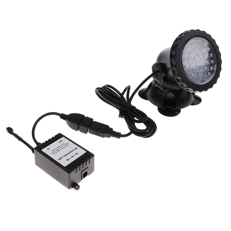 1x Remote Control RGB 36LED Pond Spotlight Underwater Aquarium Fish Tank