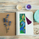 DIY Peafowl Special Shaped Diamond Painting Leather Tassel Bookmark Crafts