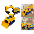 Kids Children Funny LED Electric Excavator Digging Engineering Car Vehicles