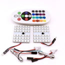 2x RGB LED Panel 16 Color Car Interior Dome Light Reading Lamp w/ Remote Control