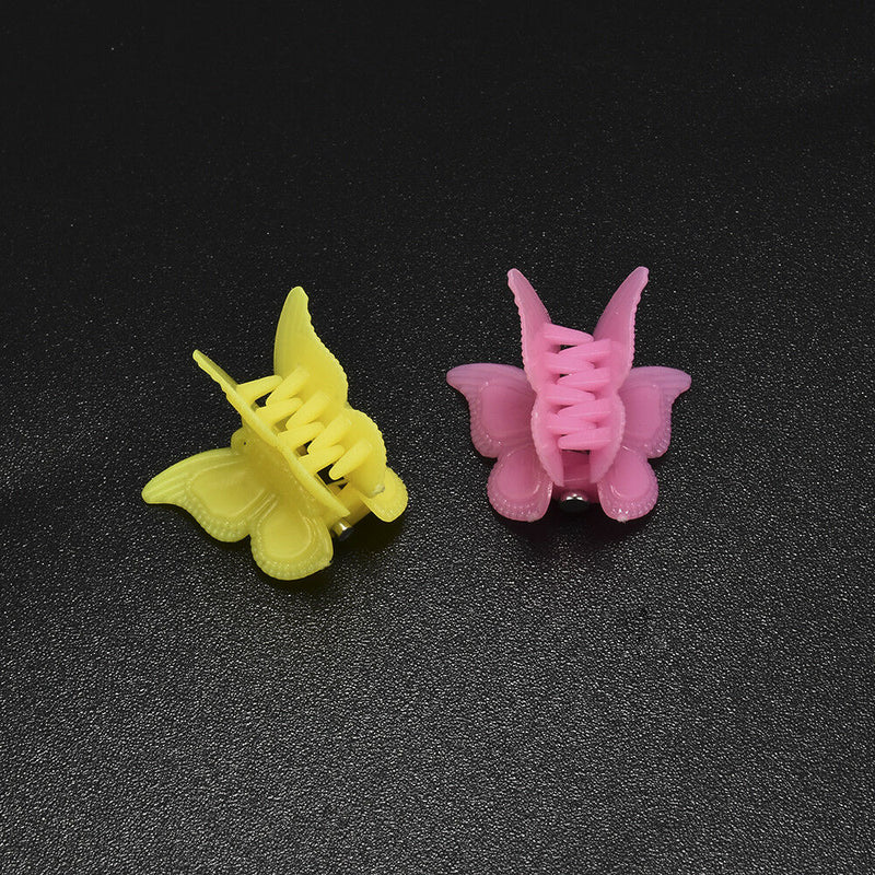 20PCS Butterfly Hair Clips Claw Barrettes Mixed Color Mini Jaw Clip Hair Clamps