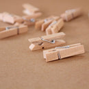 100x Mini Wooden Pegs Clothes Pins For Crafting Cardmade Tackle 25x3MM AU B7C4