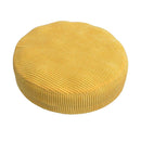 2Pcs Elastic Winter Plush Round Chair Seat Cover Removable ~Yellow_33cm Dia