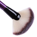 Pro 1pc Makeup Large Fan Brush Powder Blush Beauty Cosmetic(Purple)